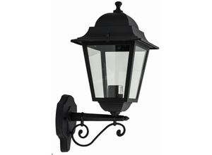 4251756364939 - Licht-erlebnisse - Außenwandleuchte Schwarz IP44 E27 Aluminium Rustikal Wandlampe außen Hof Garten - Schwarz