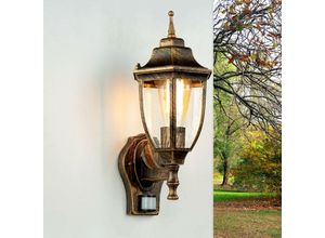 4251756365523 - Licht-erlebnisse - Wandlampe Außenleuchte Rustikal Garten Haus Hof - Schwarz Kupfer