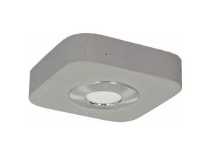 4251756366674 - Licht-erlebnisse - Moderne led Deckenleuchte Beton 5W 3000K akzentuiert - Grau Chrom