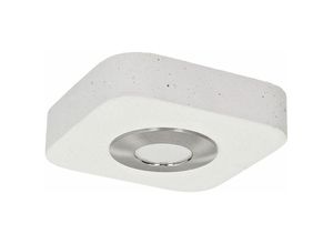 4251756366681 - Moderne LED Deckenlampe Beton akzentuiert 300lm - Weiß Chrom