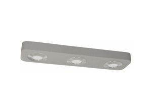 4251756366711 - Licht-erlebnisse - led Deckenlampe Beton Grau 3000K 3-flmg Modern - Grau Chrom