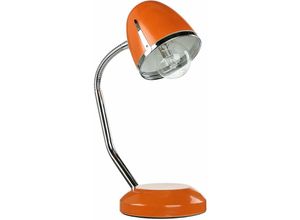 4251756373269 - Licht-erlebnisse - Schreibtischlampe Retro Design flexibel verstellbar Metall 36 cm Orange E27 - Orange