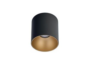 4251756378615 - Licht-erlebnisse - Spot Schwarz Gold GU10 Decke Modern Flur Deckenleuchte - Schwarz Gold