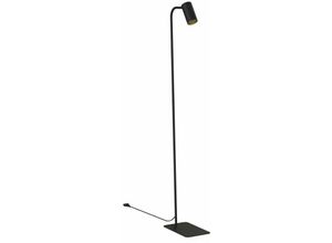 4251756381660 - Licht-erlebnisse - Stehleuchte klein 124 cm verstellbar Modern Wohnzimmer colene - Schwarz Gold