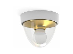 4251756383251 - Licht-erlebnisse - Badlampe Weiß Gold IP44 E27 Modern Badezimmerleuchte Deckenlampe - Weiß Transparent Gold 4251756383251 - Licht-erlebnisse - Badlampe Weiß Gold IP44 E27 Modern Badezimmerleuchte Deckenlampe - Weiß Transparent Gold