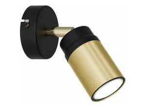 4251756396053 - Licht-erlebnisse - Wandleuchte Küche Schwarz GU10 Metall Wandlampe - Schwarz Messing