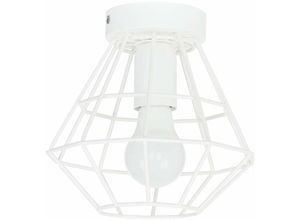 4251756396633 - Licht-erlebnisse - Deckenlampe Weiß Metall Wohnzimmer Modern Ø29cm - Weiß