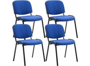 4251756403157 - - 4er Set Besucherstuhl Ken Stoff blau