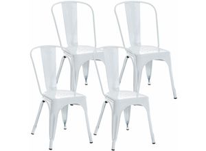 4251756405274 - - 4er Set Stuhl Benedikt weiß