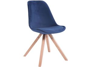 4251756407605 - - Besucherstuhl Toulouse Samt Square blau natura