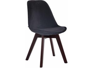 4251756408657 - - Besucherstuhl Borneo Samt schwarz walnuss 4251756408657 - - Besucherstuhl Borneo Samt schwarz walnuss