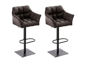 4251756425050 - - 2er Set Barhocker Damaso Kunstleder braun schwarz 4251756425050 - - 2er Set Barhocker Damaso Kunstleder braun schwarz