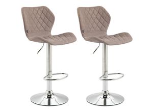 4251756426699 - - 2er Set Barhocker Cork Stoff taupe chrom 4251756426699 - - 2er Set Barhocker Cork Stoff taupe chrom