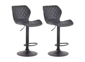 4251756427344 - - 2er Set Barhocker Cork Kunstleder schwarz schwarz 4251756427344 - - 2er Set Barhocker Cork Kunstleder schwarz schwarz