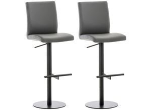 4251756428594 - - 2er Set Barhocker Cadiz Kunstleder schwarz grau