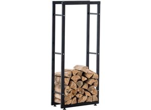 4251756439446 - - Kaminholzständer Keri V2 schwarz 25x40x125 cm 4251756439446 - - Kaminholzständer Keri V2 schwarz 25x40x125 cm