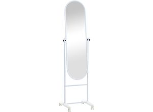 4251756446079 - Standspiegel Nane Oval I Stehspiegel 155x40 cm I Für Wohnzimmer Oder Schlafzimmer I Neigbar 360° Drehbar I Ganzkörperspiegel Mit Rollen