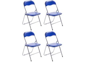 4251756452308 - - 4er Set Klappstuhl Felix blau silber