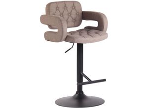 4251756454418 - - Barhocker Dublin Stoff taupe schwarz