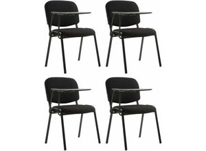 4251756458782 - - 4er Set Stühle Ken mit Klapptisch Stoff schwarz