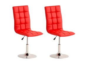 4251756470296 - 2er Set Esszimmerstühle Peking Mit Polsterung Und Kunstlederbezug I Drehbare Und Höhenverstellbare Polsterstühle