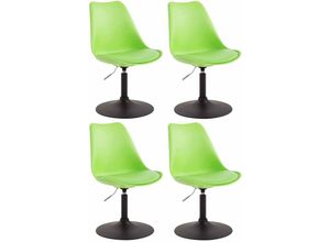 4251756472139 - 4er Set Esszimmerstühle Maverick Kunststoff grün schwarz