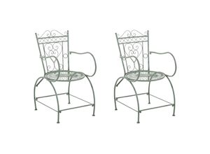 4251756475666 - 2er Set Stühle Sheela I Gartenstühle Aus Metall I Metallstuhl Mit Armlehnen Im Jugendstil 4251756475666 - 2er Set Stühle Sheela I Gartenstühle Aus Metall I Metallstuhl Mit Armlehnen Im Jugendstil