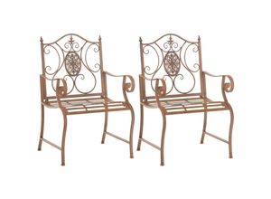 4251756477042 - 2er Set Gartenstühle Punjab im Landhausstil I Eisenstuhl lackiert und wetterfest I Gartensessel besonders stabil