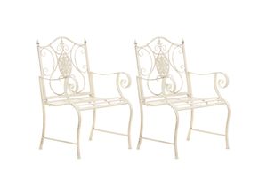 4251756477059 - 2er Set Gartenstühle Punjab im Landhausstil I Eisenstuhl lackiert und wetterfest I Gartensessel besonders stabil 4251756477059 - 2er Set Gartenstühle Punjab im Landhausstil I Eisenstuhl lackiert und wetterfest I Gartensessel besonders stabil