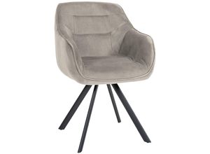 4251756482992 - Esszimmerstuhl Russel I Samtbezug Oder Antiker Stoffbezug I Hochwertige Polsterung I Besucherstuhl Mit Robustem 4-Fuß Metallgestell