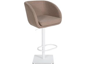4251756488475 - Barhocker Gambo Filz I Höhenverstellbarer Thekenhocker I Barstuhl Mit Fußstütze I 360° Drehbarer Tresenhocker