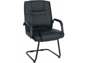 4251756489977 - XXL-Freischwinger Attila Mit Metallgestell Und Armlehne I Bürostuhl Mit Kunstlederbezug Und Polsterung I Bis 180 KG 4251756489977 - XXL-Freischwinger Attila Mit Metallgestell Und Armlehne I Bürostuhl Mit Kunstlederbezug Und Polsterung I Bis 180 KG