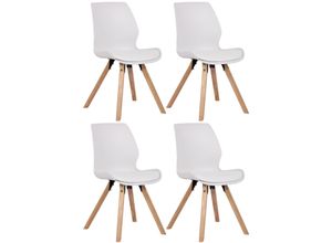 4251756491574 - 4er Set Stuhl Luna Kunststoff I Stoff I Samt I Kunstleder I Lehnstuhl mit Holzgestell 4251756491574 - 4er Set Stuhl Luna Kunststoff I Stoff I Samt I Kunstleder I Lehnstuhl mit Holzgestell