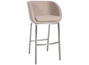 4251756492281 - Barhocker Rockhill Filz I Edelstahl Vierfußgestell Mit Fußstütze Und Filzbezug I Belastbar Bis 150 KG