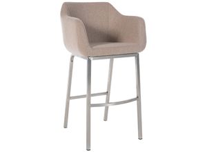 4251756492342 - - Barhocker Monea Filz mit Vierfußgestell taupe edelstahl 4251756492342 - - Barhocker Monea Filz mit Vierfußgestell taupe edelstahl