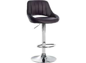 4251756492533 - Barhocker Milet Kunstleder I Drehbarer Tresenhocker Mit Fußstütze Und Rückenlehne I Höhenverstellbar Und Gepolstert Mit Bodenschoner