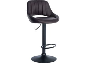 4251756492588 - Barhocker Milet Kunstleder I Drehbarer Tresenhocker Mit Fußstütze Und Rückenlehne I Höhenverstellbar Und Gepolstert Mit Bodenschoner