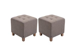 4251756496173 - 2er Set Sitzhocker Pharao mit Stoffbezug I Sitzwürfel mit hochwertiger Polsterung und Bodenschonern