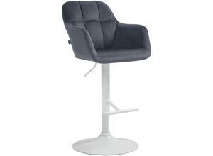 4251756499471 - Barhocker Natoma Samt I 360° Drehbar Metallgestell Höhenverstellbar Mit Fußstütze I Tresenhocker Mit Gepolstertem Sitz Und Rücklehne