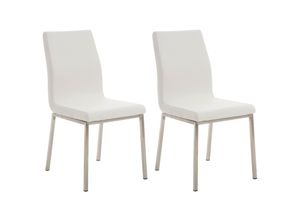 4251756499938 - 2er Set Esszimmerstühle Colmar Mit Stoffsitz I Pflegeleichter Gepolsterter Lehnstühle Mit Edelstahlgestell