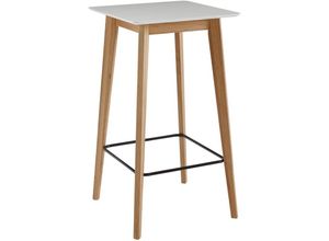 4251757700743 - Stehtisch 60x110x60 cm Weiß Bartisch für 4 Personen Moderner Tisch für Bar Design Partytisch Holz Hochtisch Eiche Skandinavisch - Finebuy