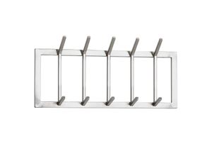 4251757702228 - WOHNLING Wandgarderobe WL6443 silber Metall 10 Haken 650 x 300 cm