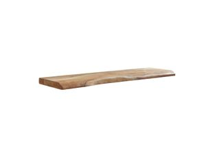 4251757703331 - WOHNLING Wandregal Baumkante Akazie Holz Design Schweberegal 100 cm Regal Massiv