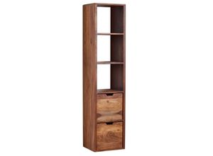 4251757703416 - WOHNLING Wandregal mit Schubladen 150 cm Holz Schweberegal Regal Hängend Massiv