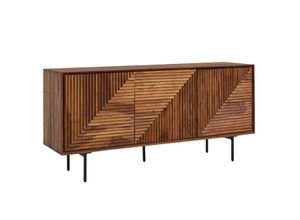 4251757703805 - WOHNLING Sideboard 148x72x40 cm Holz Massiv Kommode Anrichte Modern Standschrank