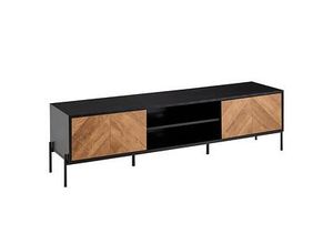 4251757704086 - WOHNLING TV Schrank 163x45x40 cm Lowboard Holz Fernsehkommode Fernsehschrank