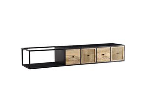 4251757704802 - WOHNLING TV Schrank Hängend 150x25x35 cm Lowboard Holz Metall Fernsehkommode