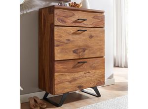 4251757710940 - Kommode FineBuy Highboard 80x120x415 cm Holz Massiv Anrichte Schubladenkommode