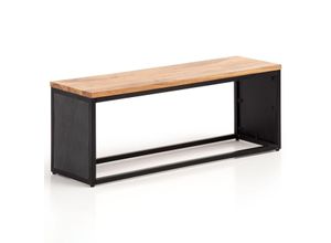 4251757712586 - Sitzbank Holz Steinoptik 120 cm Bettbank Schlafzimmer Flurbank Modern