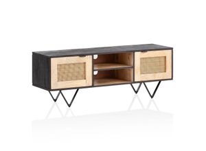 4251757712746 - Lowboard 120x44x35 cm TV Schrank Holz Fernsehkommode Fernsehschrank